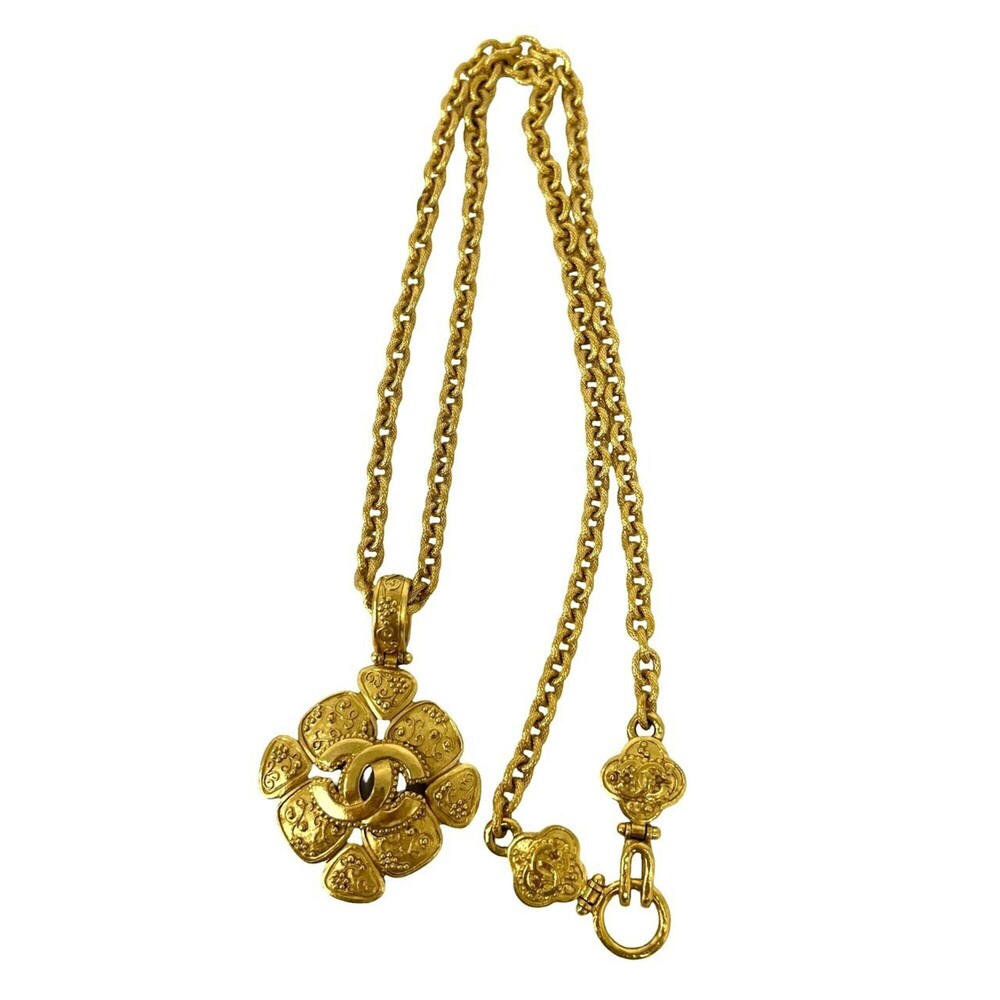 CHANEL Gold Logo Necklace